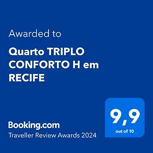 Quarto Triplo Conforto H Em Quarto em Acomodações Particulares Recife